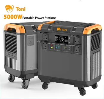 Factory wholesale Portable Solar Power Station 5000W 5376WH LiFePO4 Battery Solar Generator With 800W Solar Panel Charging Full