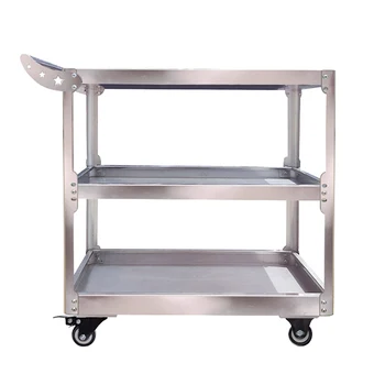 Factory Direct High Quality Three-Story Tool Cart  multi-purpose Star style OEM Customizable  Workshops Car Repair Storage Use