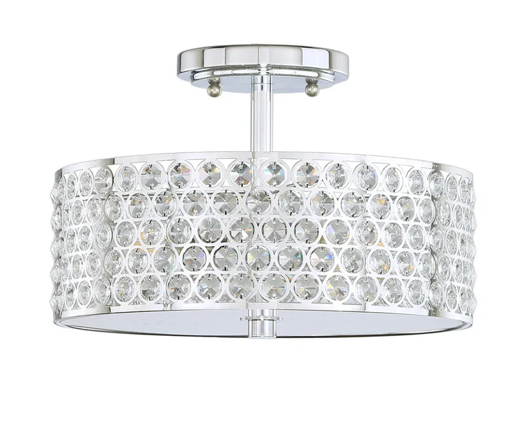Best Sale Designer Design Luxury Octagon Beads Semi-Ceiling Lamp