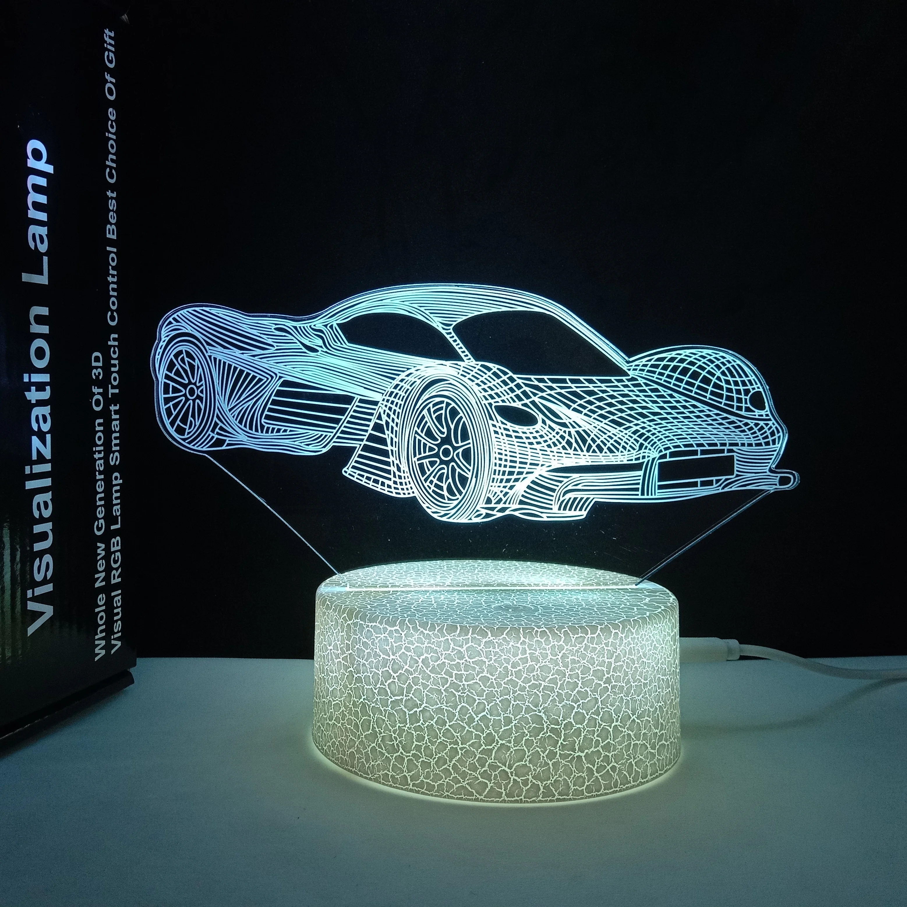 ライトニング・マックイーン 3D LEDランプ カラフルなデコレーション用