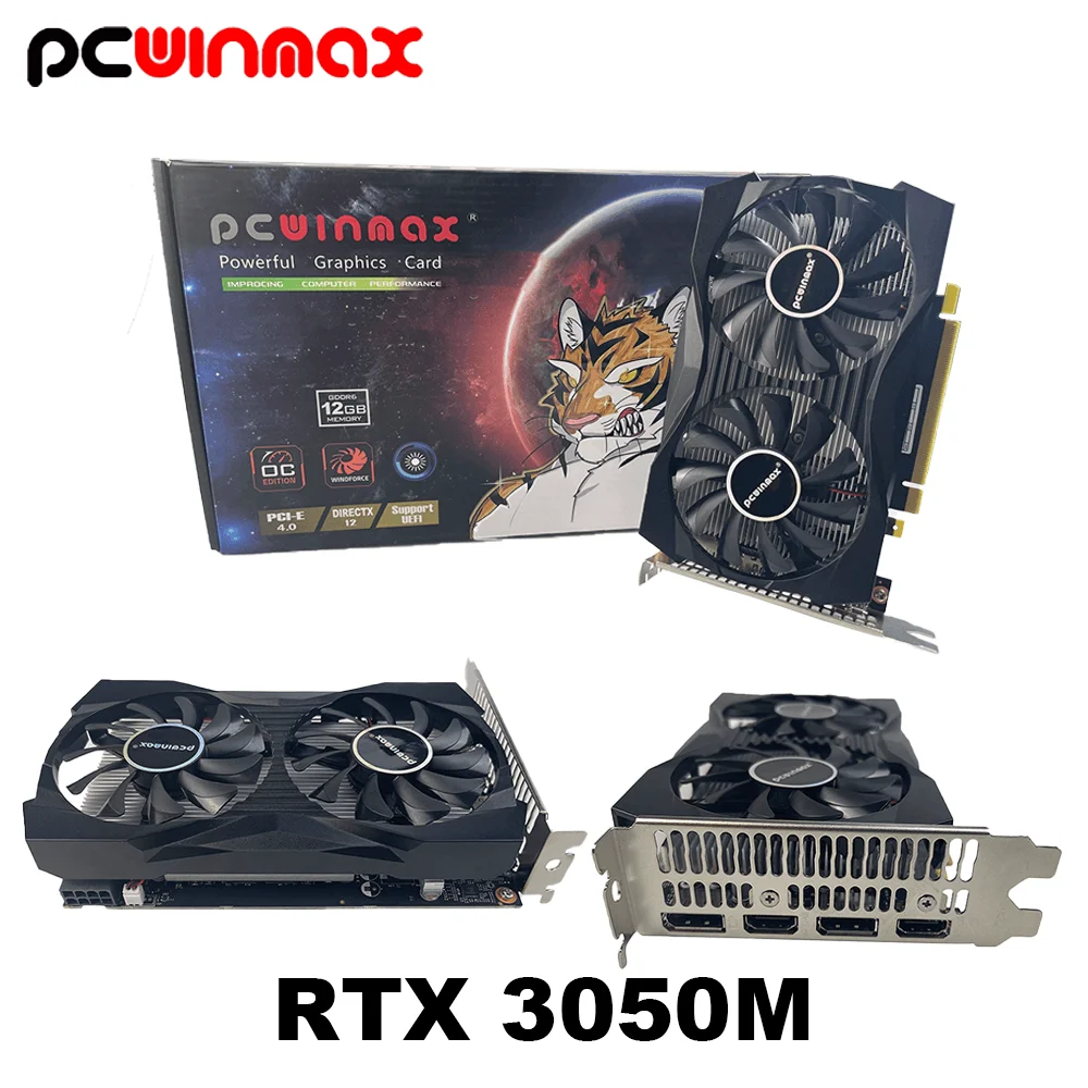 PCWINMAX GPU RTX 3050M 3060M 3070M GTX 1650M 4GB 6GB 8GB Laptop Chip  Graphics Card for PC