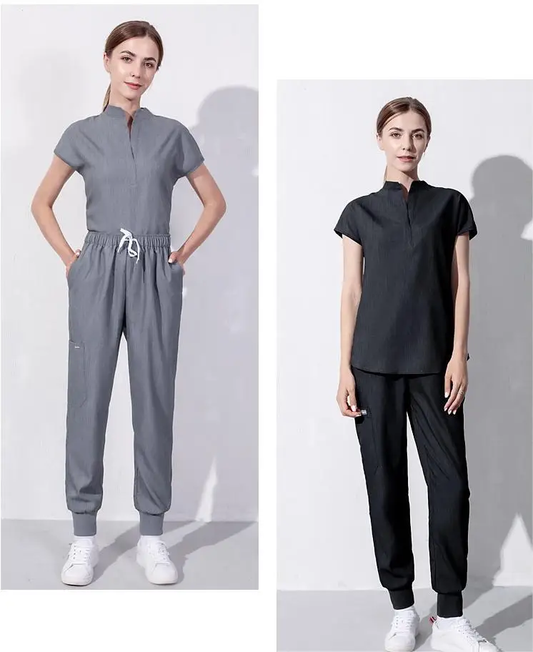 Ready To Ship Polyester Rayon Spandex Scrubs Medical Hospital Nurse