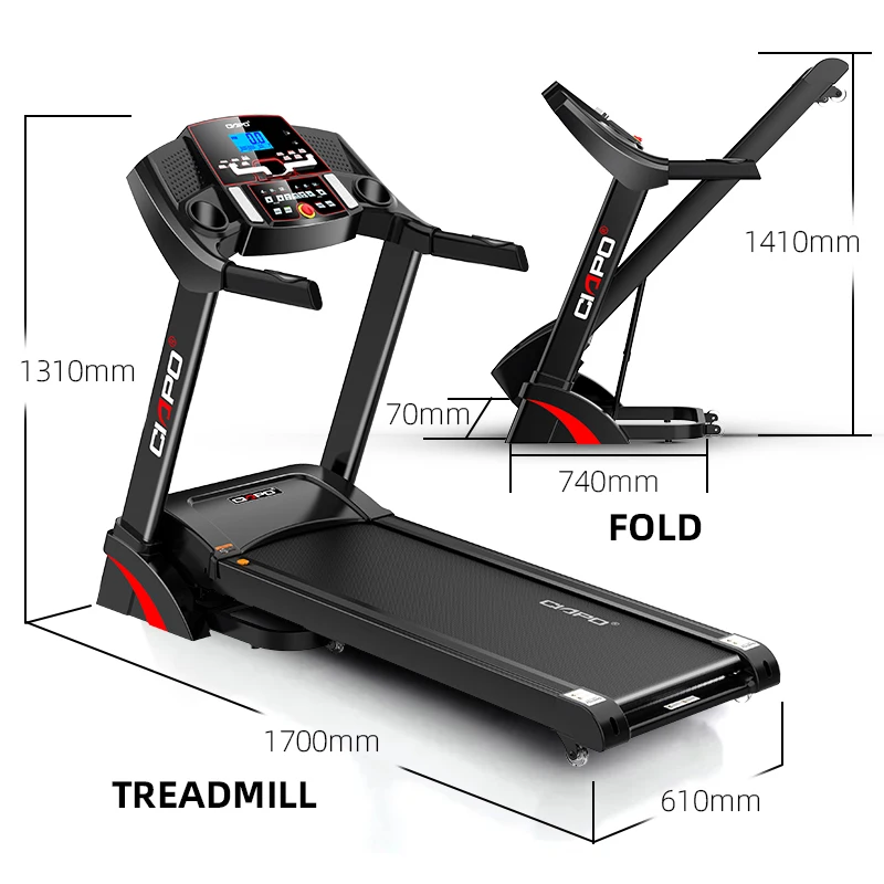 CIAPO New Model Running Machine Indoor Fitness Equipment Foldable Motorized Treadmill  Trotadora