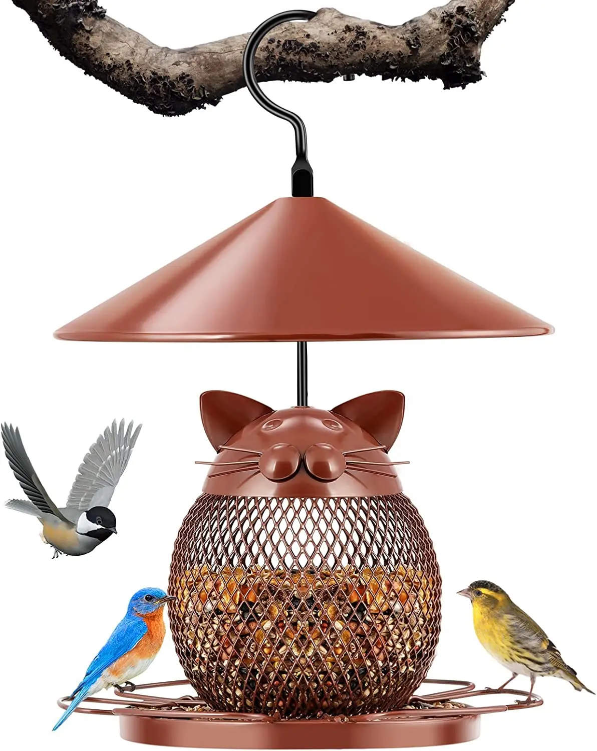 Metal Crafts Hanging Outside  Yard Wild Bird Feeders