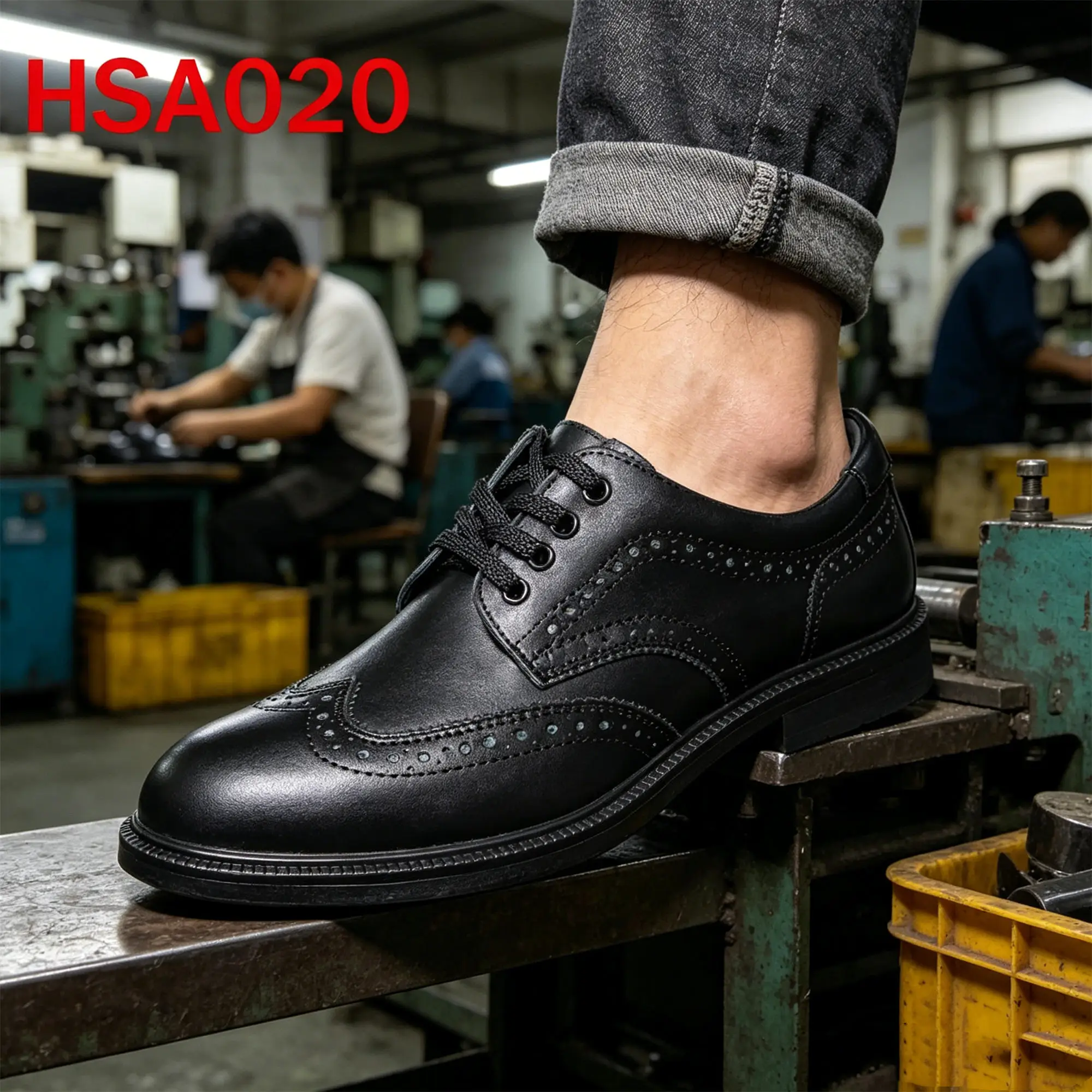 ZYF, Mga Safety Shoes para sa Executive Visit na may Wintap Style at Built-in Steel Toe para sa Manager, Stylish na Industrial Design na Work Shoes para sa Leader HSA020