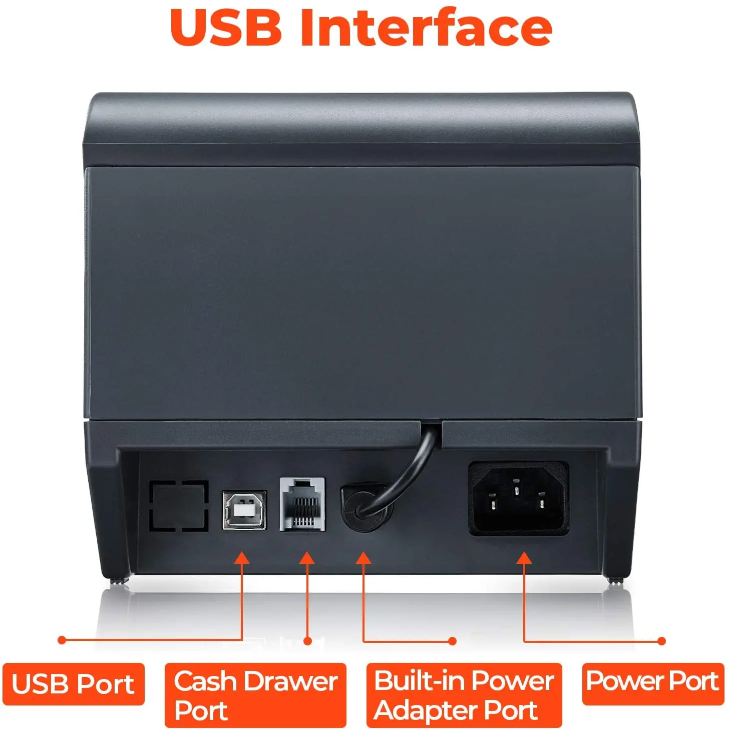 Kefar Wifi Blue Tooth Com Lan USB Port 3inches 80mm Pos Thermal Receipt Bill Printer for Kitchen Android IOS Mobile Phone