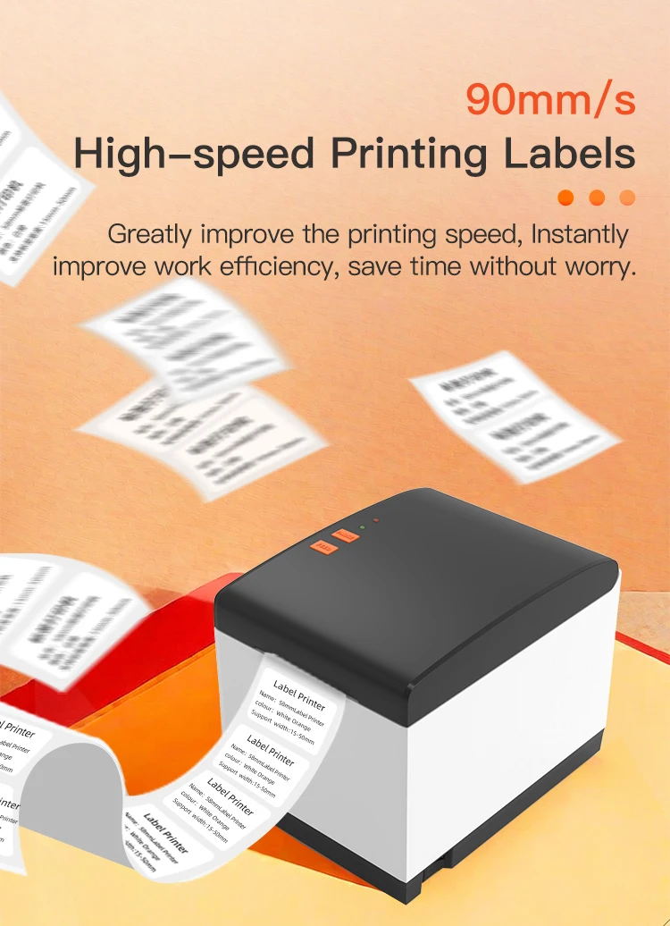 Supermarket Barcode QR Code Sticker Maker - 58MM Thermal Label Printer