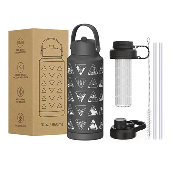 Low MOQ High Quality BPA Free Stainless Steel Insulated Gym Sport Travel Drinking Water Bottle