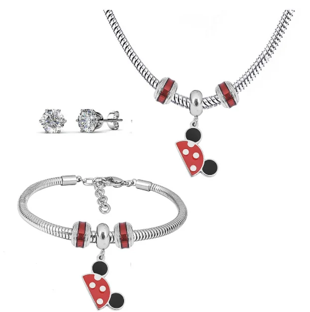 Stainless Steel Kids Jewelry Set Mic Key Mouse Jewelry Set For Kids