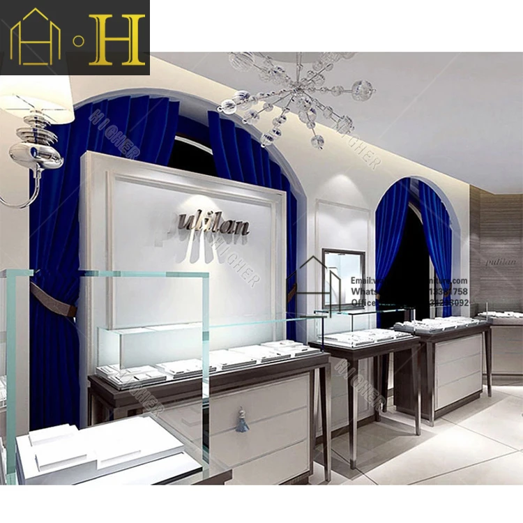 ジュエリーディスプレイショーケースデスクガラスレセプション