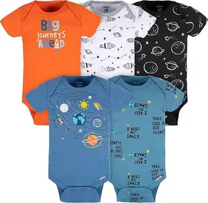 Custom Unisex Cute Printed Newborn Organic Cotton Clothes Factory Direct ODM Design Romper for 0-6 Months Baby