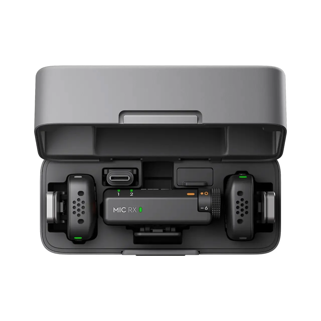 MIC mini Small Ultralight Discreet High-Quality Audio 2 Transmitter 1 Receiver with Charging case for DJI Mic Mini