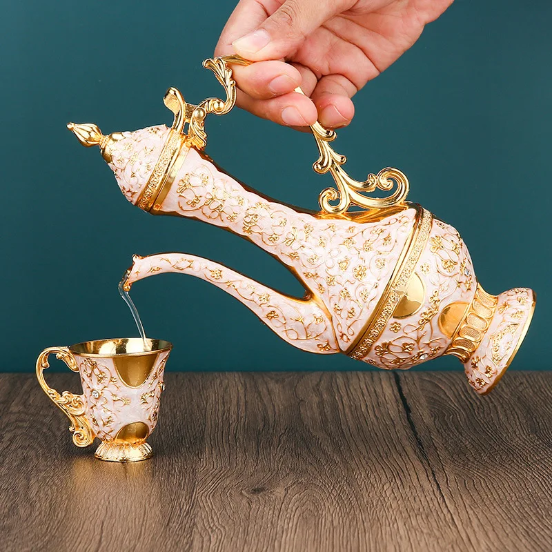 Wholesale Luxury Ramadan Gifts - Red Tea Cup Set with Tray
