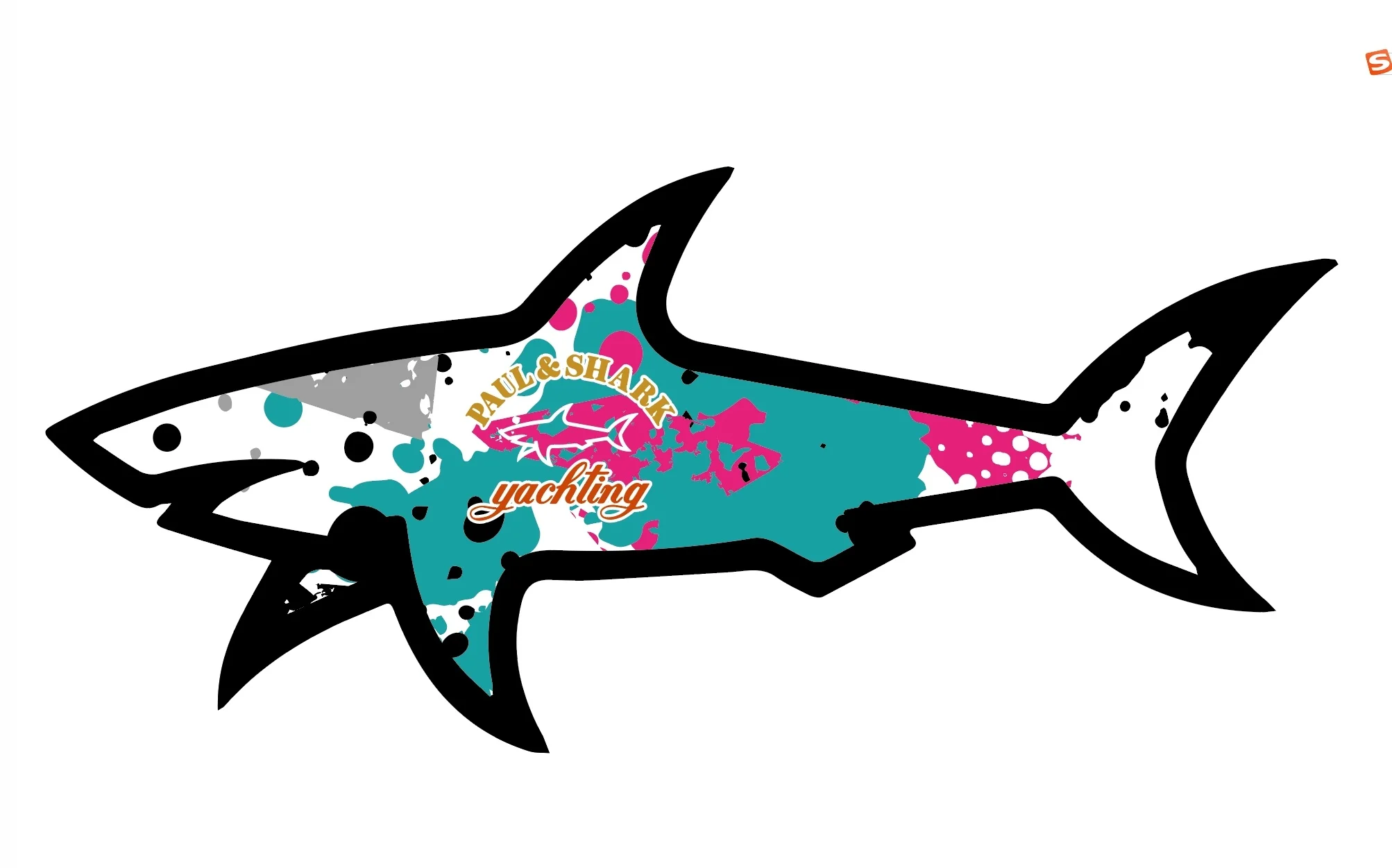 2025 Customized 3D Paul Shark Sticker Logo Wholesale