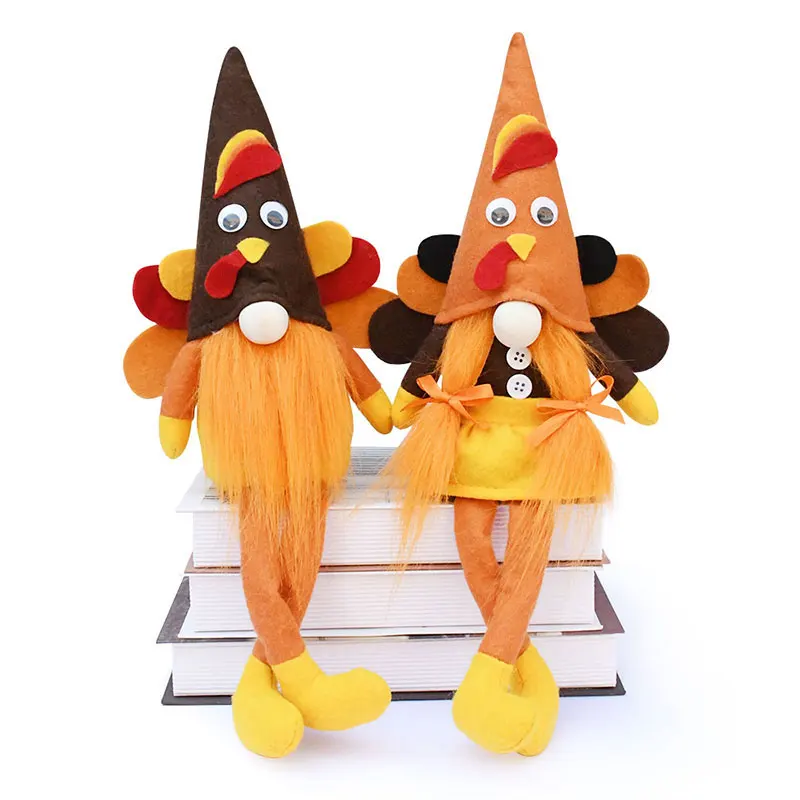 Mr Mrs Plush Table Ornaments Gift Fall Turkey Gnomes for Fall Thanksgiving Party Supplies Home Decor