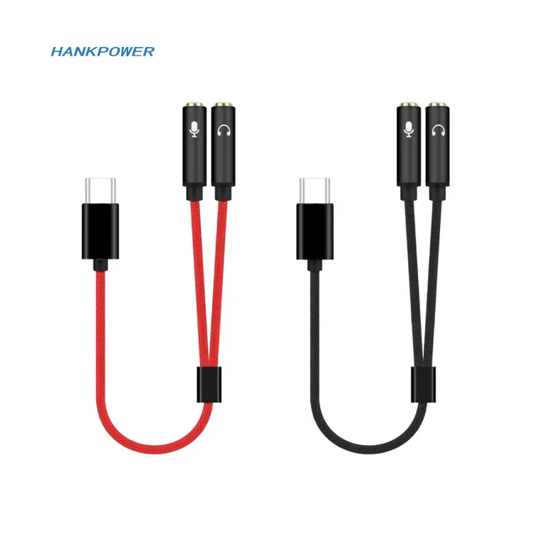 USB-C Headphone Adapter, Splitter Charger Port 3.5mm Jack Earphone - A