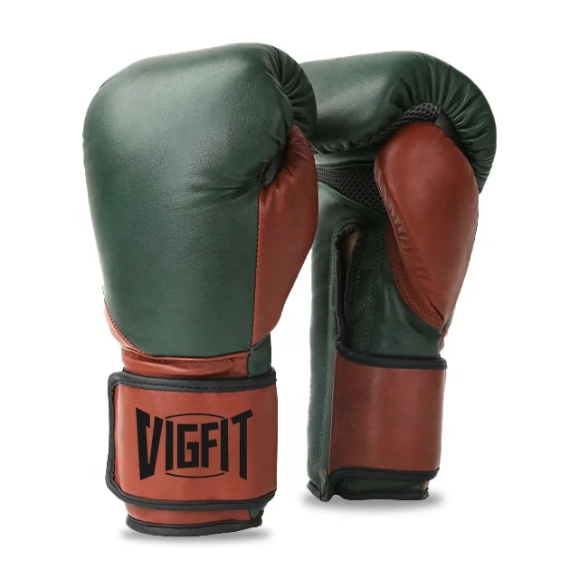 High Quality Cowhide Leather Buckle Type Boxing Gloves with Latex Liner Print OEM Logo for Fighting Kickboxing