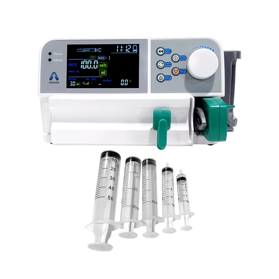 Portable Durable Electric Digital Syringe Pump Medical Plastic Equipment with MSDS Certification Veterinary Clinics Emergencies