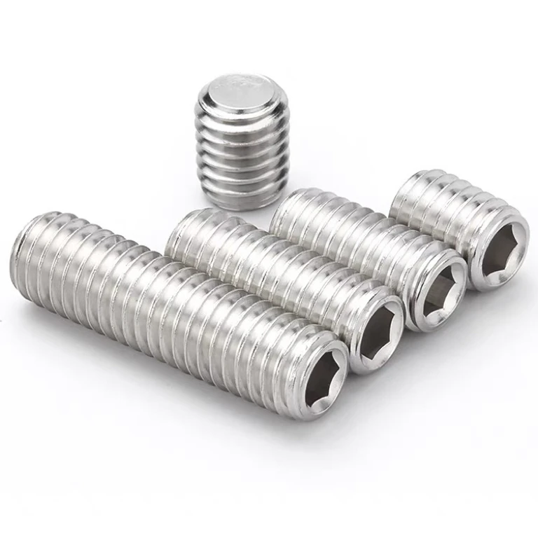 Stainless Steel Hexagon No Head Grub Set Screws With Cup Point