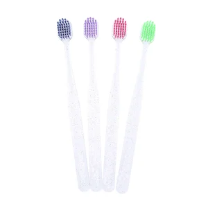 Novelty Nylon Bristle Adults Crystal Handle Toothbrush Wholesale Custom Toothbrush with Private Logo