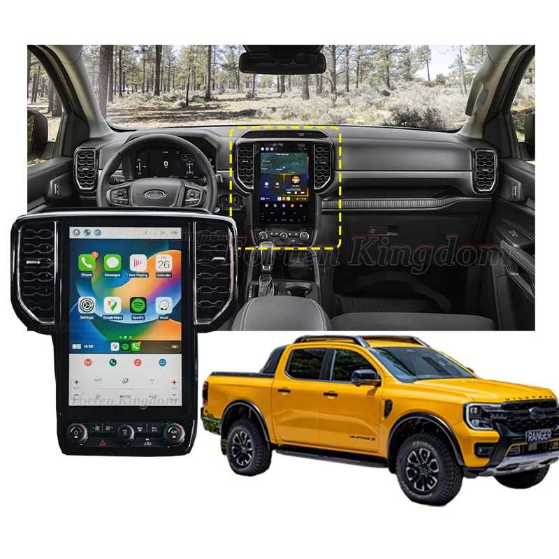 Car Camera Vehicle Parking System for Ford Ranger Raptor Everest F150 Mustang Sync4 3D 360 Degree Panoramic Bird View 2023-2024