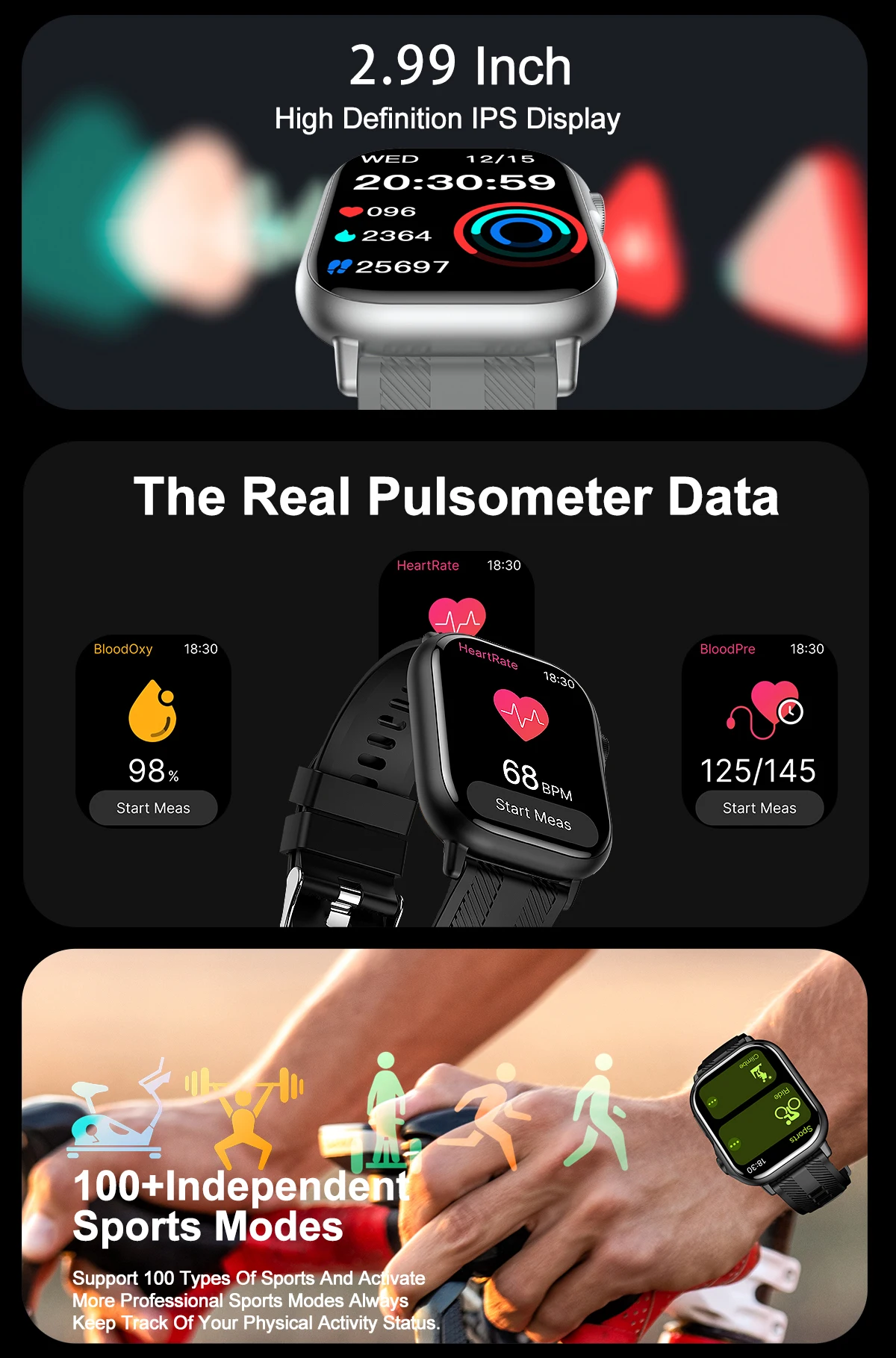 Full Touch BT Calling Waterproof Fashion Wrist Relojes Smart Watches Sports Pedometer Heart Rate Smartwatch for Men Women Kid