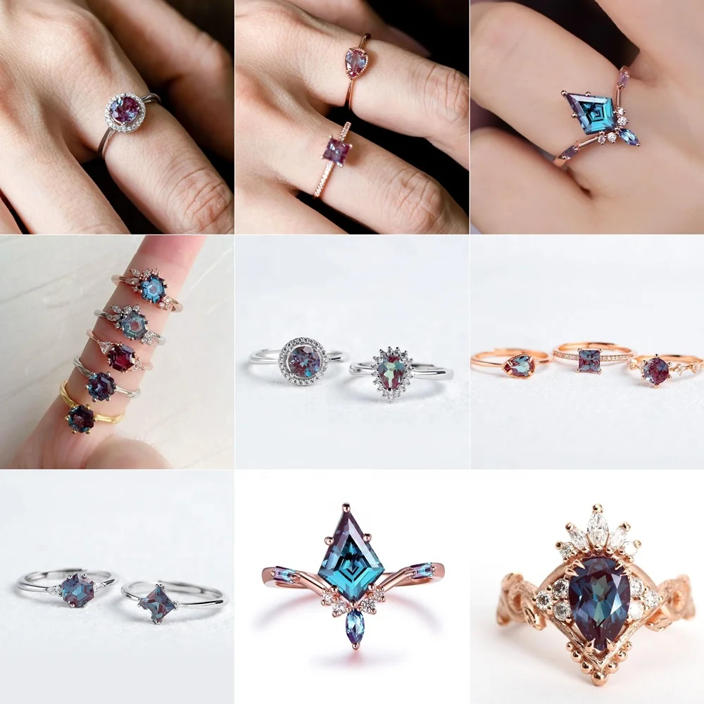 GRC Certificate Lab Grown Sapphire Fancy Cut Color Loose Gemstone Laboratory LAB Created Emerald Alexander Stones