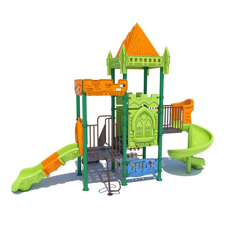 Feelkids ALT-24017CS Outdoor Children's Amusement Equipment Plastic Slide with Galvanized Pipe for School & Park Playgrounds supplier