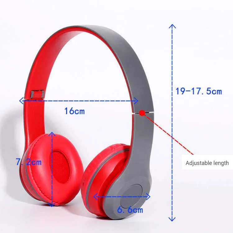 P47 BT Headphones USB Wireless Adapter  4.1 Wireless Foldable Lightweight Headphones Headphones Aux Fon Telinga