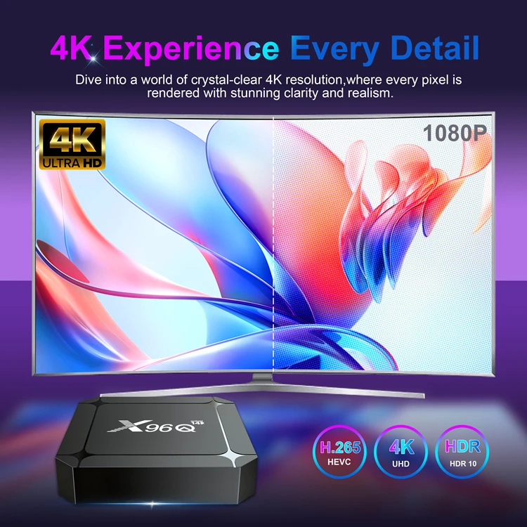 2025 X96Q RK3518 Android 14 ATV Tv Box - 2GB RAM, 16GB ROM