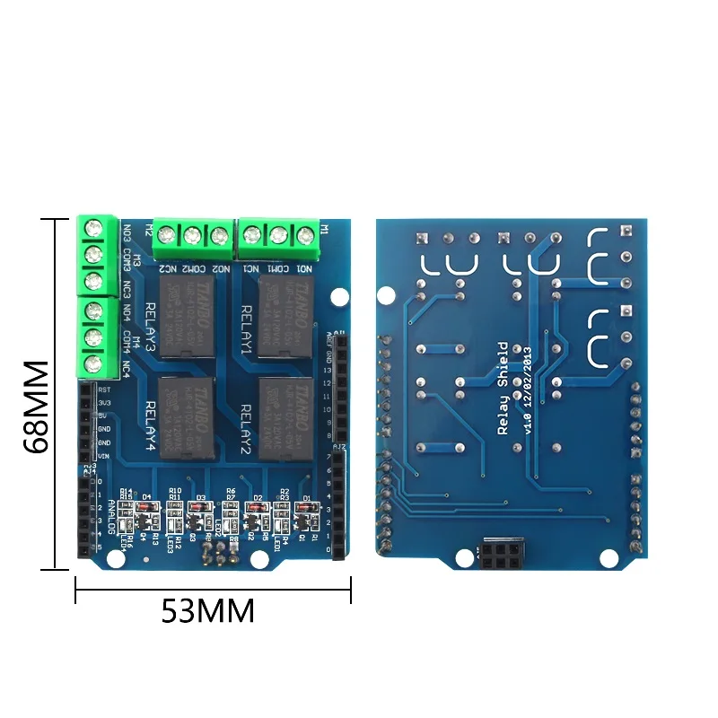 4 Channel 5v Relay Shield Module Four Channel Relay Control Board Relay