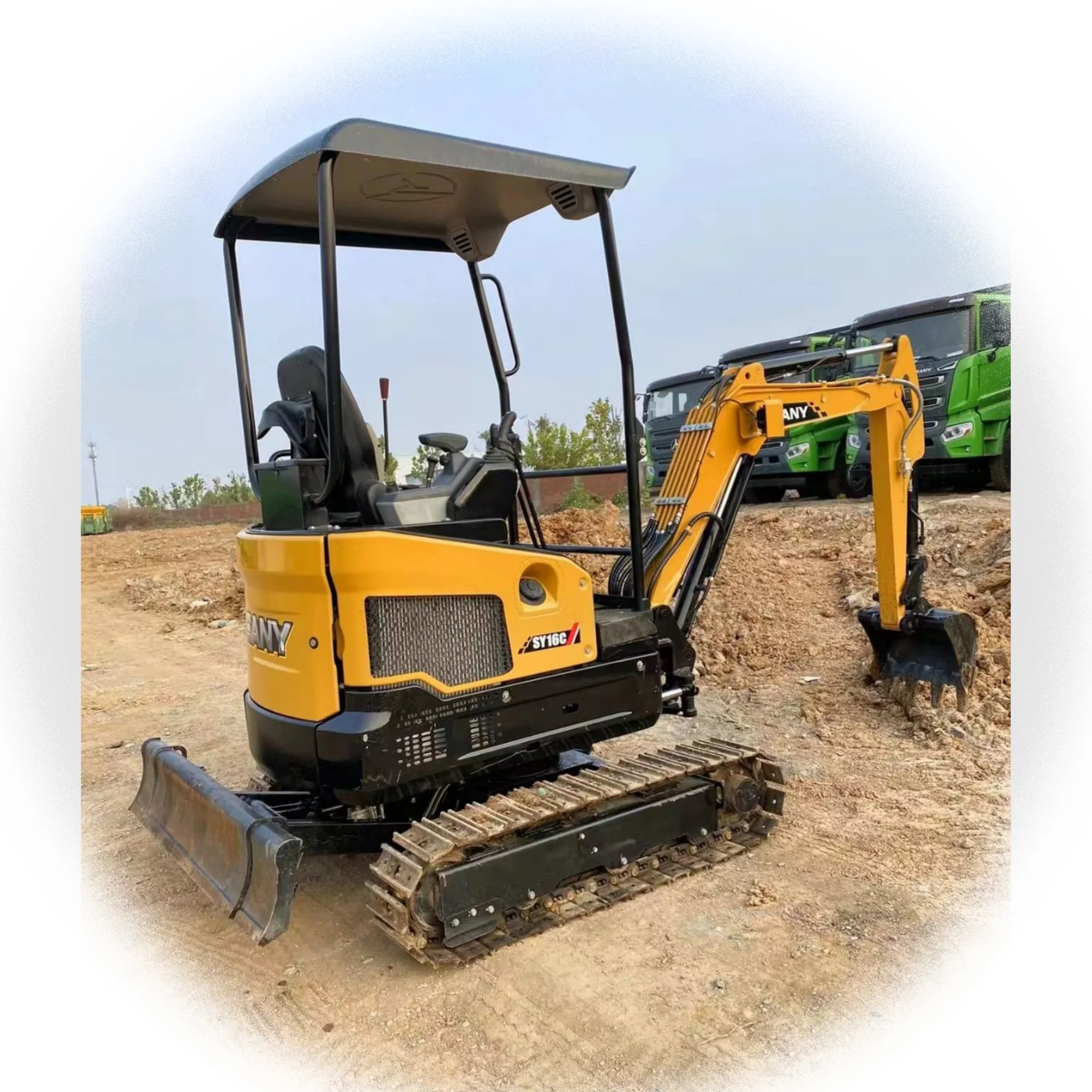 Chinese Micro Mini Excavator 1.6 Ton Used Sany SY16 Compact Excavator ...