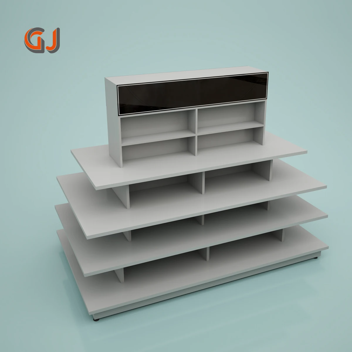 Modern Retail Store 4 Tiers Display Stand Rack Table Wooden Makeup Shelvinig for Stationery Gift Boutiques Shop