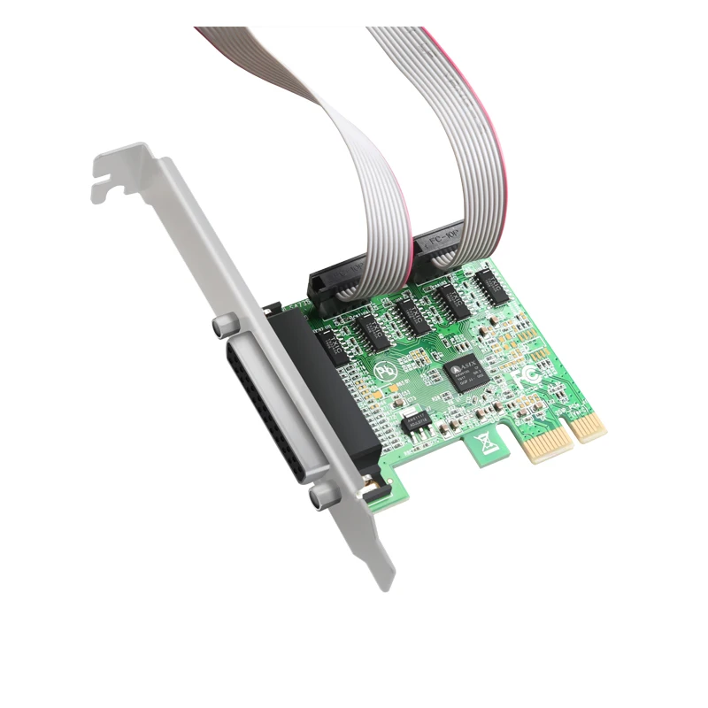 Плата расширения ASIX AX99100 PCI Express на 2 последовательных и 1 параллельный порт, порт принтера RS232, плата PCIe, адаптер