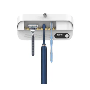 USB Rechargeable  Four Slots Toothbrush Uv Sanitizer Holder with air Dry Function