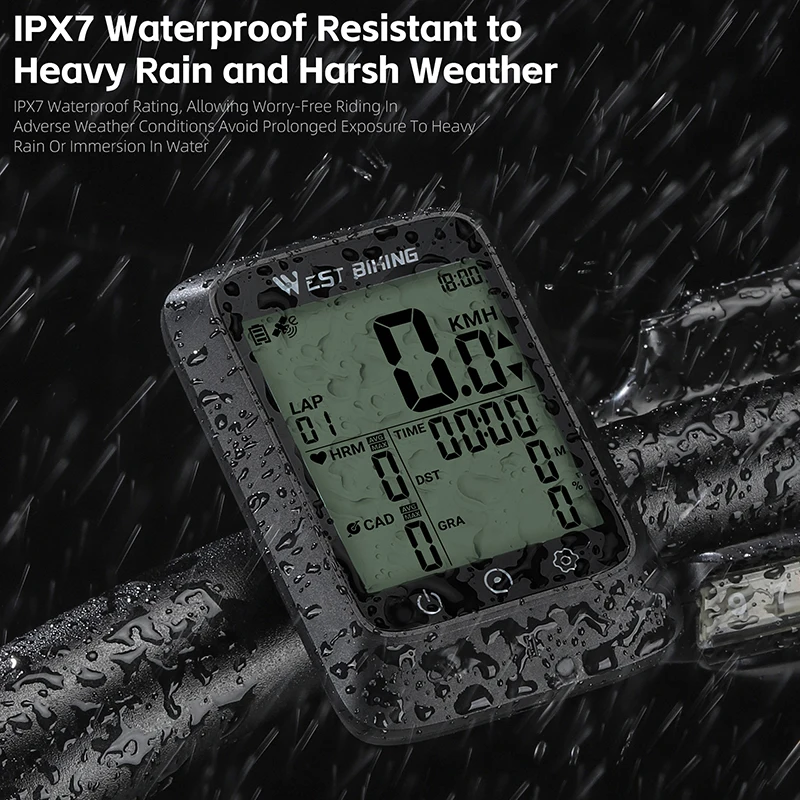 Западный велосипед беспроводной GPS компьютер горный шоссейный спидометр одометр длительный срок службы батареи водонепроницаемое Велосипедное оборудование