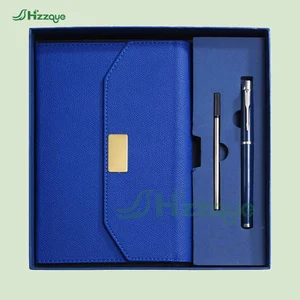 Custom Luxury Set Pu Leather Soft Leather Skin Feel Office Convenience A5 Notebook Set Journal With Pen for Business