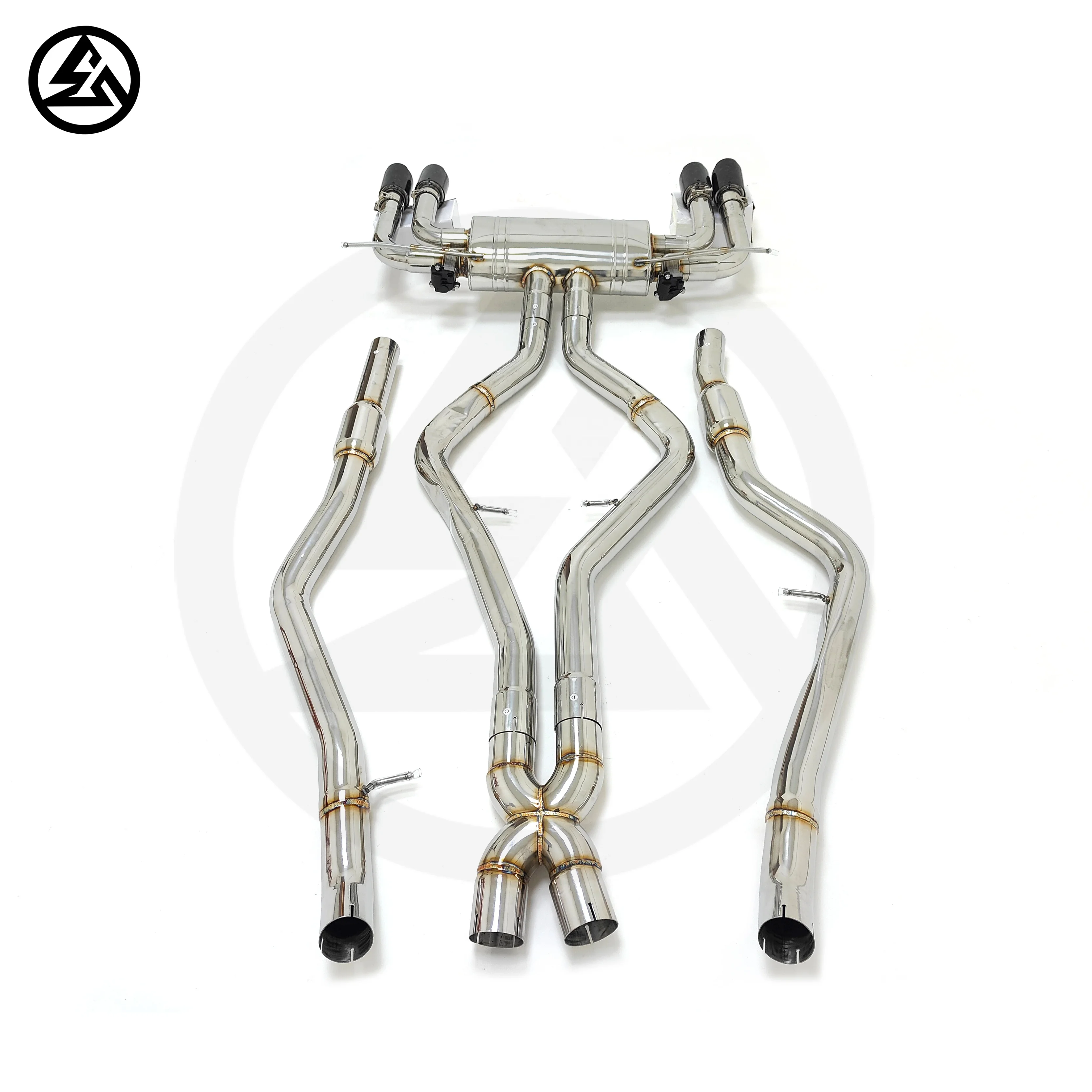 CSZ Sport Exhaust 3'' for BMW X5M F85/X6M F86 4.4TT Ss304 Muffler Valved Catback Valvetronic Exhaust