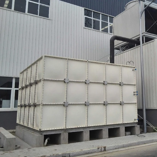 Top Quality Frp Smc Water Tank, FRP Panels Assembled Elevated Water tank with Tower for Island Drinking Water Storage