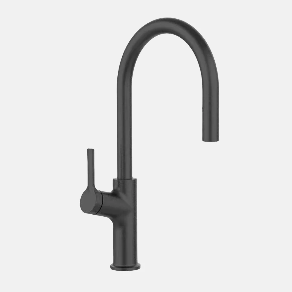 Modern Matt Black All-copper Pull-Out Cold And Hot Three-In-One Dual-Mode Water Outlet Washbasin Flexible Sink Kitchen Faucet