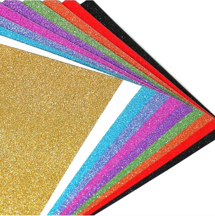 A4 Glitter Wrapping Paper Sparkle Shiny Glitter Cardstock Paper for DIY Arts 250 Gsm