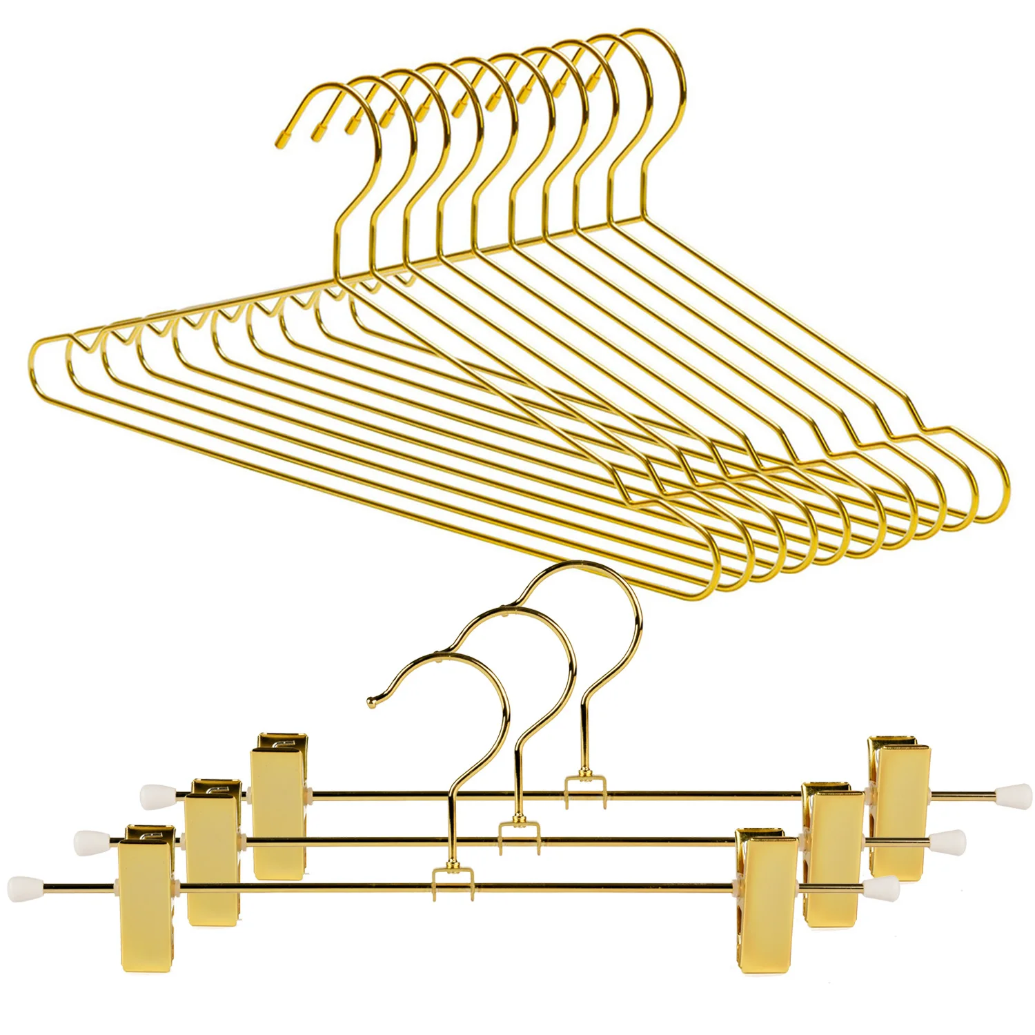 Luxury Durable Heavy Duty Gold Clothing Hangers Set Golden Metal Hanger With Clip Buy Metal