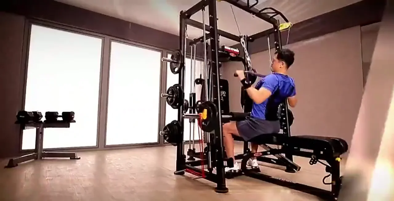 Workout power Cage Smith Machine Plate Loaded Fitness Gear Ultimate