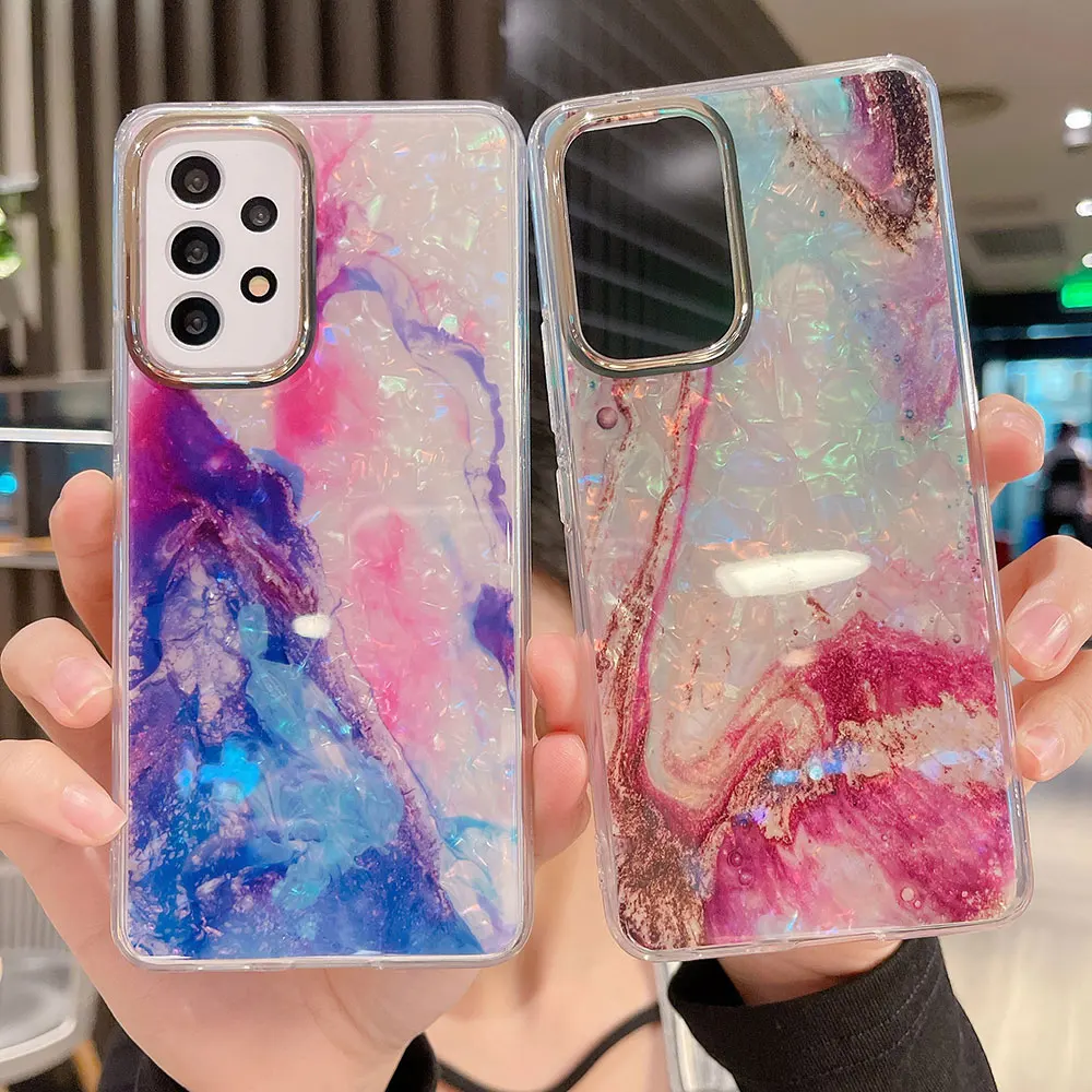 Imd Phone Case For Galaxy S24 S24+ S23 S23+ S22 S22+ Ultra Fe 5G Electroplate Cases Luxury Plating Marble Iphone Sjk158 Laudtec manufacture