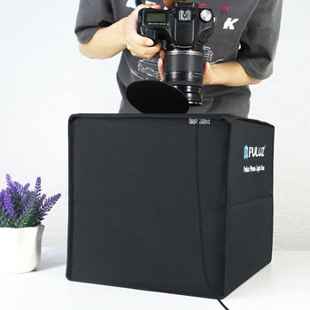 PULUZ 30cm Photography Led Ring Lightbox Photo Studio Shooting Tent Black Box 6 Color Backdrops product image