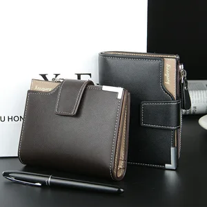 Luxury Men's Wallet Zipper Coin Pocket Card Holder Fashionable Man Purses Clutch Engraved Name Long Short Versions Available