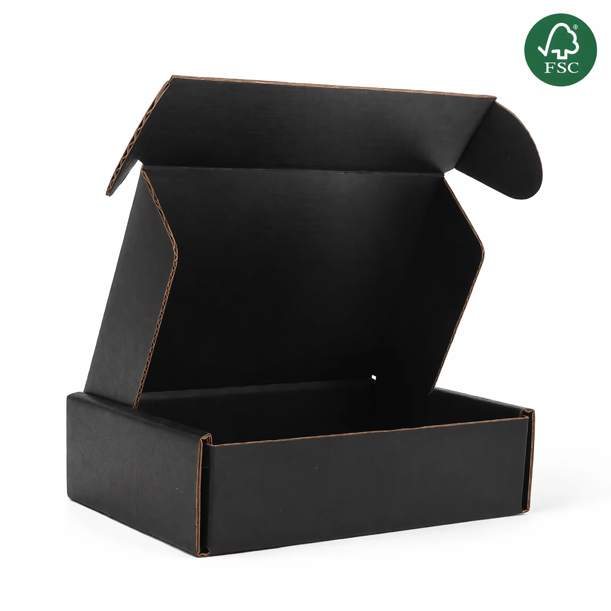 Custom Logo Black Aircraft Mailer Boxes Eco Friendly Recycled Corrugated Foldable Gift Shipping Pack