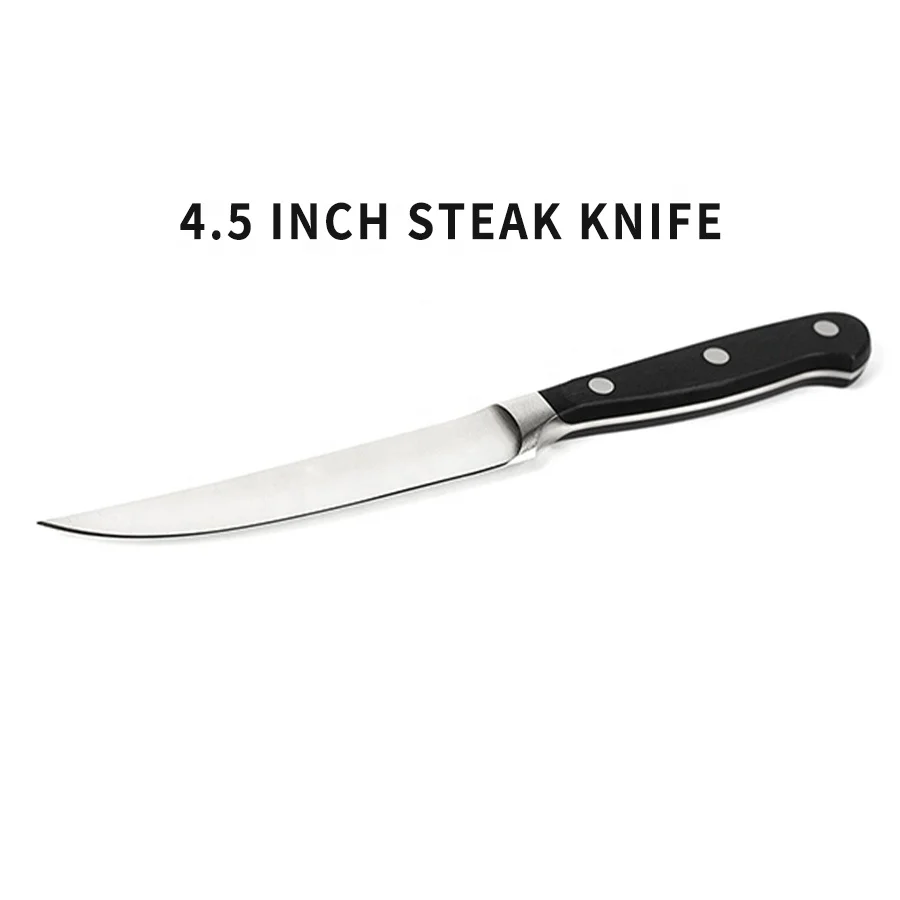 4.5 Serrated Steak Knife, Black ABS