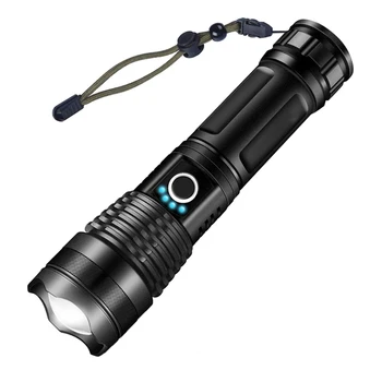 Waterproof 3000 High Lumens USB Rechargeable Tactical Flashlights XHP50 Flashlight Most Powerful Outdoor Portable LED Flashlight