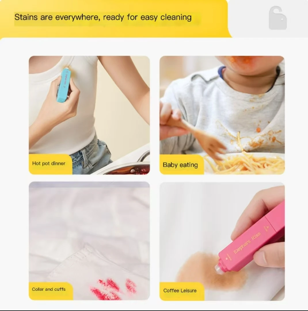 Portable Clothes Stain Remover Pen Instant Stain Remover, No Damage To Clothes, No Wash, Suitable For Various Fabrics